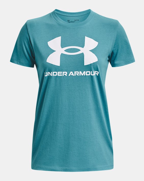 T-shirt à manches courtes UA Sportstyle Graphic pour femme, Blue, pdpMainDesktop image number 4